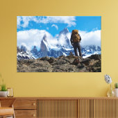 Het uitzicht op Mount Fitzroy vanaf het uitkijkpun Canvas Afdruk (Insitu (Woonkamer))