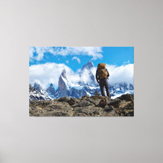 Het uitzicht op Mount Fitzroy vanaf het uitkijkpun Canvas Afdruk