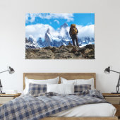 Het uitzicht op Mount Fitzroy vanaf het uitkijkpun Canvas Afdruk (Insitu (Slaapkamer))