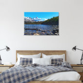 Het uitzicht op Mount Fitzroy vanuit Laguna Capri Canvas Afdruk (Insitu (Slaapkamer))