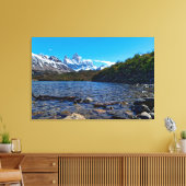 Het uitzicht op Mount Fitzroy vanuit Laguna Capri Canvas Afdruk (Insitu (Woonkamer))