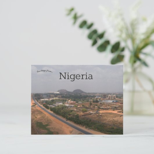 Het Uitzicht van Abuja Nigeria Briefkaart (Staand voorkant)