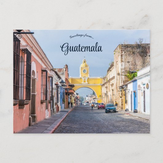 Het Uitzicht van Antigua Guatemala Briefkaart (Voorkant)