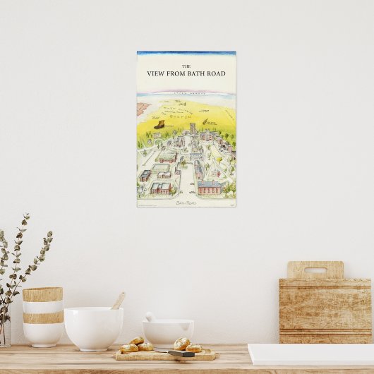 Het Uitzicht van Bath Road Poster (Keuken)