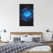 Het uitzicht van bloedcellen in een slagader snijd canvas afdruk (Insitu (Slaapkamer))