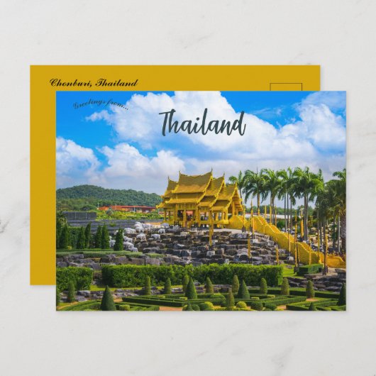 Het Uitzicht van Chonburi in Thailand Briefkaart (Voorkant / Achterkant)