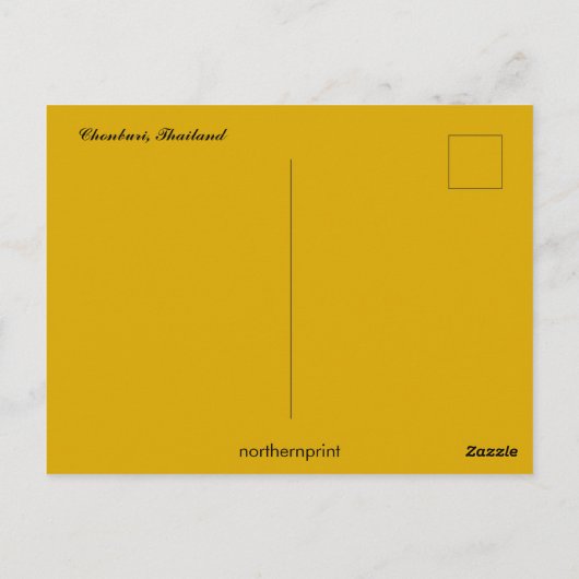 Het Uitzicht van Chonburi in Thailand Briefkaart (Achterkant)