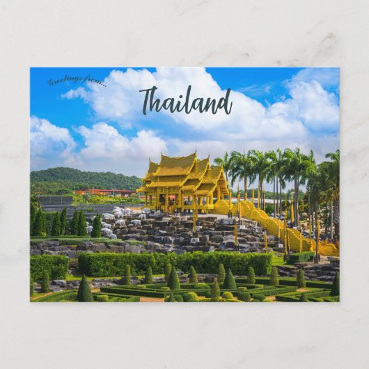 Het Uitzicht van Chonburi in Thailand Briefkaart (Voorkant)