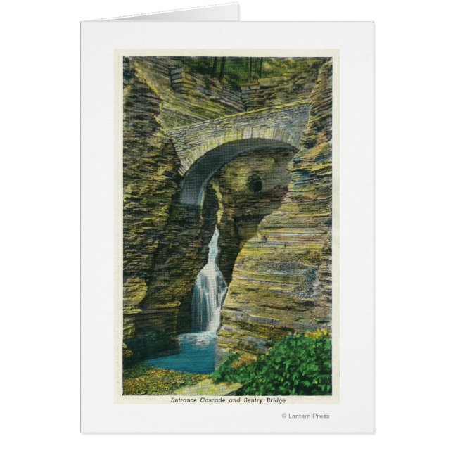 Het Uitzicht van de Brug van de ingang Cascade en  (Voorkant)