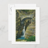Het Uitzicht van de Brug van de ingang Cascade en  Briefkaart (Voorkant / Achterkant)