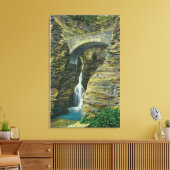 Het Uitzicht van de Brug van de ingang Cascade en Canvas Afdruk (Insitu (Woonkamer))