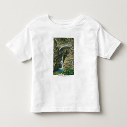 Het Uitzicht van de Brug van de ingang Cascade en  Kinder Shirts (Voorkant)