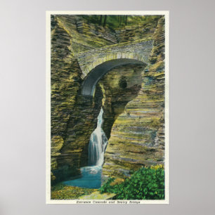 Het Uitzicht van de Brug van de ingang Cascade en  Poster