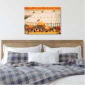 Het Uitzicht van de buitenwereld van de mainstrel  Canvas Afdruk (Insitu (Slaapkamer))