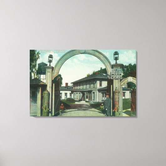 Het Uitzicht van de ingang aan Ft. Mason die gener Canvas Afdruk (Voorkant)