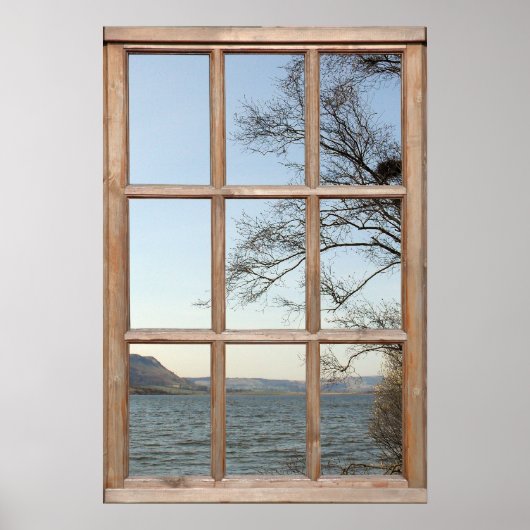 Het Uitzicht van de lach van een Venster Poster (Voorkant)