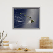 Het uitzicht van de luchthaven van Hawaï Poster (Keuken)