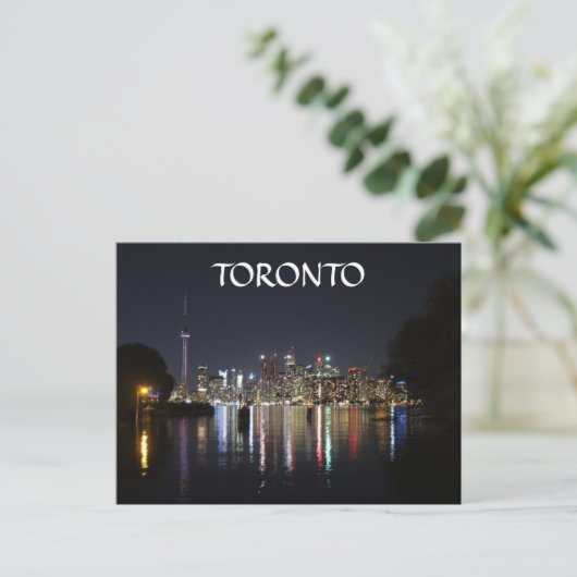 Het Uitzicht van de Nacht van Toronto van het Briefkaart (Staand voorkant)