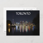 Het Uitzicht van de Nacht van Toronto van het Briefkaart (Voorkant / Achterkant)
