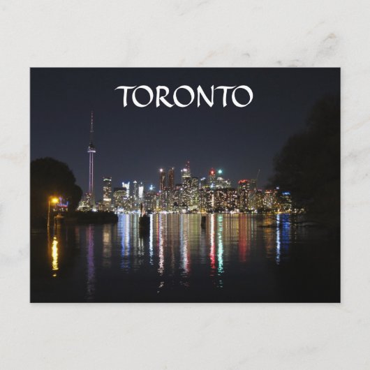 Het Uitzicht van de Nacht van Toronto van het Briefkaart (Voorkant)