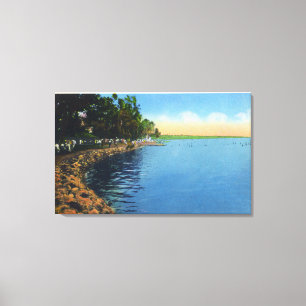Het Uitzicht van de oever van Seneca Lake Park Canvas Afdruk