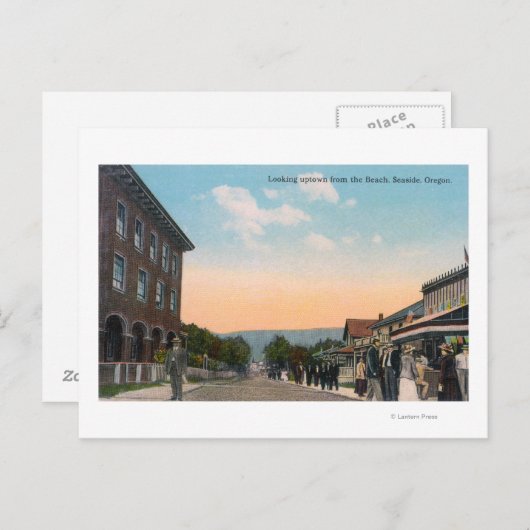 Het Uitzicht van de stad van BeachSeaside, OF Briefkaart (Voorkant / Achterkant)