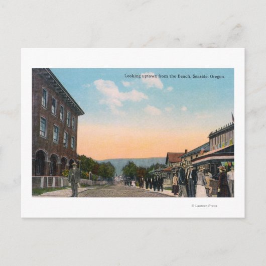 Het Uitzicht van de stad van BeachSeaside, OF Briefkaart (Voorkant)