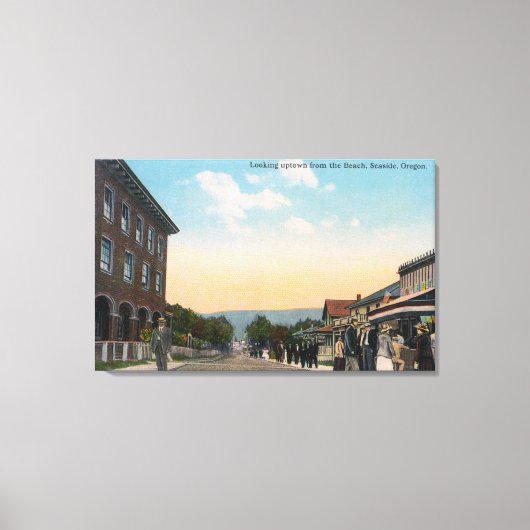 Het Uitzicht van de stad van BeachSeaside, OF Canvas Afdruk (Voorkant)