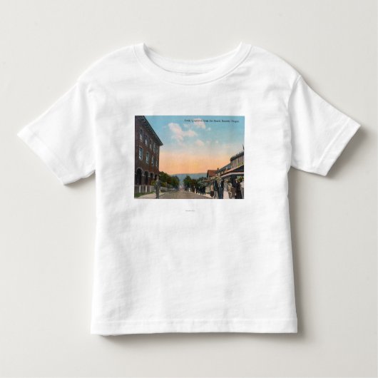 Het Uitzicht van de stad van BeachSeaside, OF Kinder Shirts (Voorkant)
