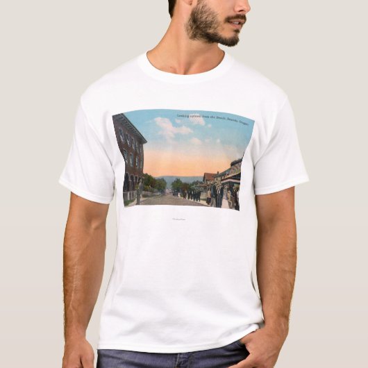 Het Uitzicht van de stad van BeachSeaside, OF T-shirt (Voorkant)