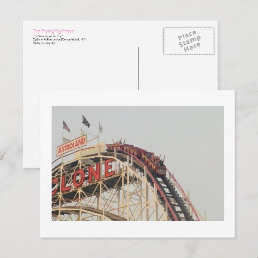'Het Uitzicht van de Top' (Coney Is., NY) briefkaa Briefkaart (Voorkant / Achterkant)