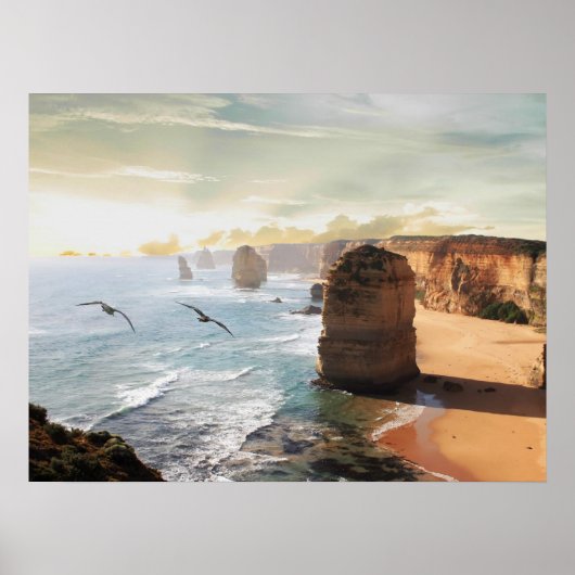 Het uitzicht van de Twelve Apostles Australië Post Poster (Voorkant)