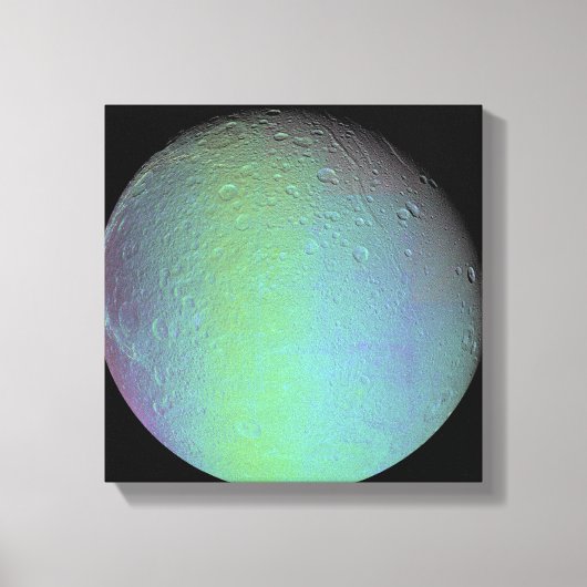 Het uitzicht van de valse kleur van de maan van Sa Canvas Afdruk (Voorkant)