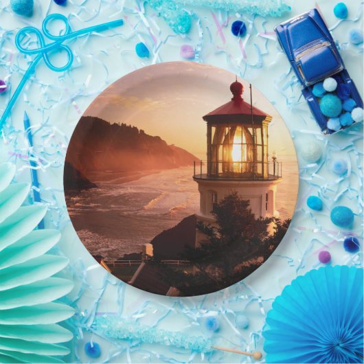 Het Uitzicht van de vuurtoren Papieren Bordje (Feest)