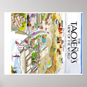 Het Uitzicht van de wereld van Taoseño Poster