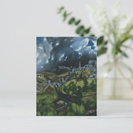 Het Uitzicht van El Greco van Toledo Briefkaart (Staand voorkant)