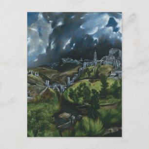 Het Uitzicht van El Greco van Toledo Briefkaart