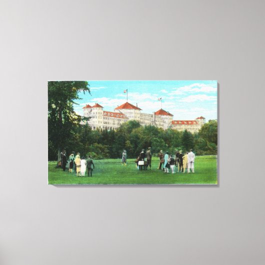 Het Uitzicht van het Hotel van Washington van Golf Canvas Afdruk (Voorkant)