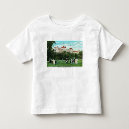 Het Uitzicht van het Hotel van Washington van Golf Kinder Shirts (Voorkant)