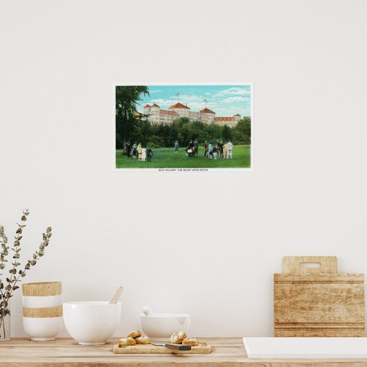Het Uitzicht van het Hotel van Washington van Golf Poster (Keuken)