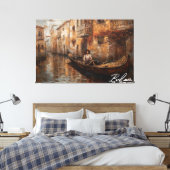 Het Uitzicht van het Kanaal, door kunstenaar Bella Canvas Afdruk (Insitu (Slaapkamer))