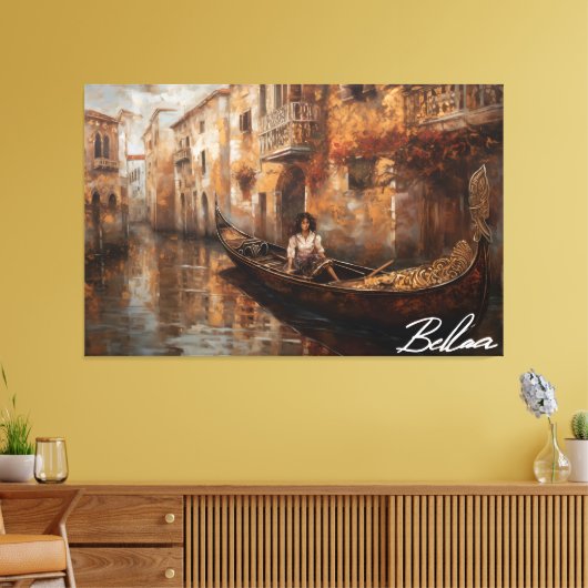 Het Uitzicht van het Kanaal, door kunstenaar Bella Canvas Afdruk (Insitu (Woonkamer))