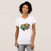 Het Uitzicht van het strand in de Illustrator van T-shirt (Voorkant volledig)