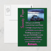 Het Uitzicht van het Zee Serenity Prayer Briefkaart (Voorkant / Achterkant)