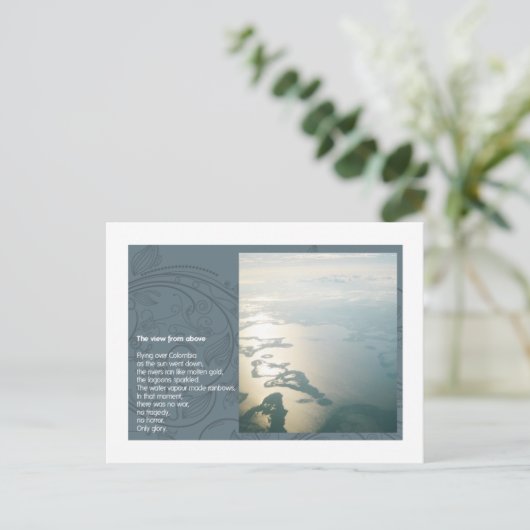 Het uitzicht van hierboven briefkaart (Staand voorkant)