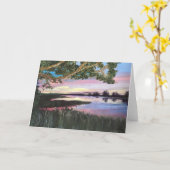 Het Uitzicht van lege Zonsondergang 5 x 7 van de Kaart (Gele Bloem)