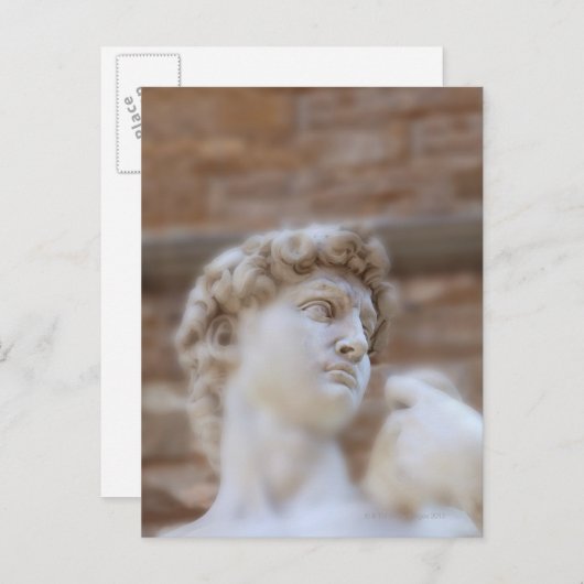 Het uitzicht van Michelangelo's standbeeld van DAV Briefkaart (Voorkant / Achterkant)