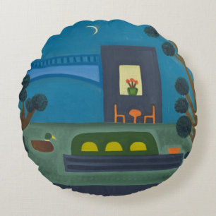 Het Uitzicht van mijn voormalige Studio 2011 Rond Kussen