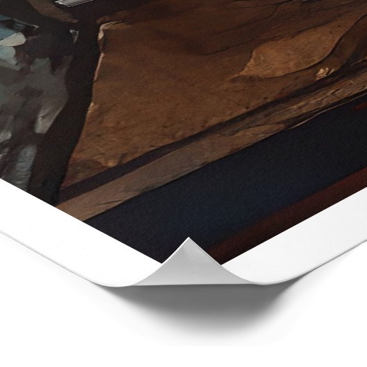 Het uitzicht van Parijs, de Eiffeltoren en het Lou Poster (Hoek)