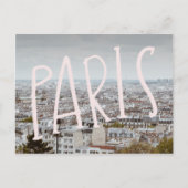 Het Uitzicht van Paris Hand Lettered Briefkaart (Voorkant)
